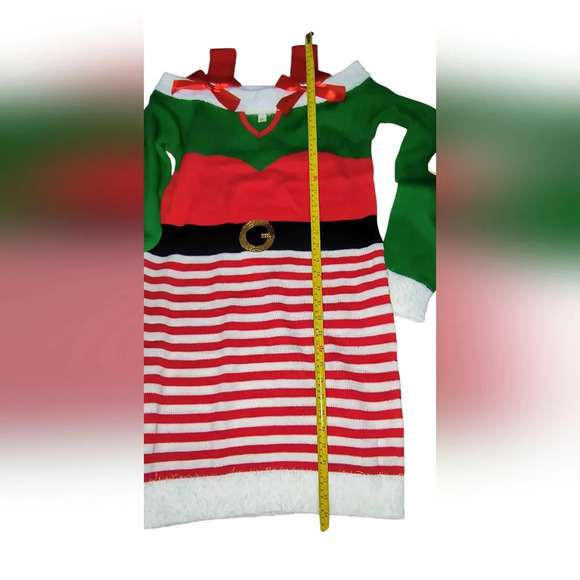 Derek Heart Christmas Festive Holiday Elf Dress, L - Picture 5 of 9